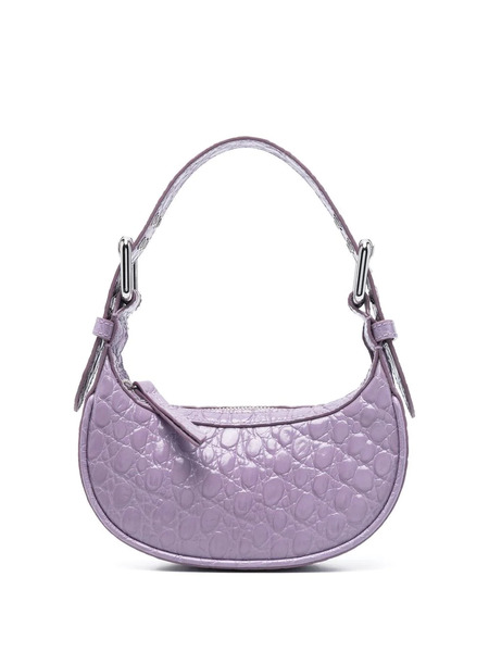  By Far Mini Soho Crocodile-effect Shoulder Bag - Purple 