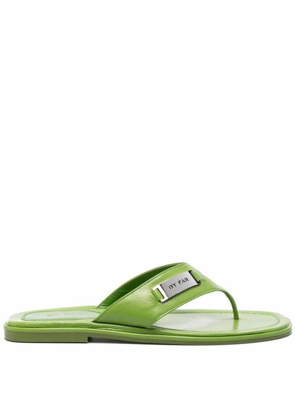  By Far Piel Thong Flip Flops - Green 