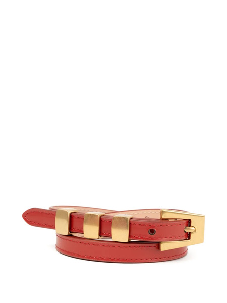  By Far Vic Leather Belt - Red 