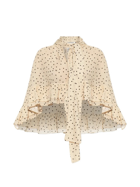  By Malene Birger Ruffled Polka-dot Jacket - Neutrals 