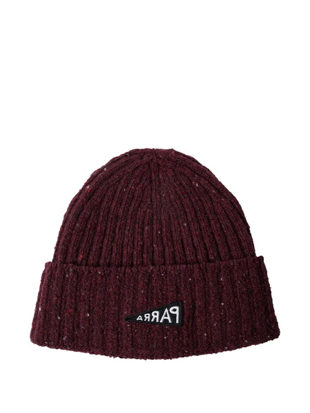  By Parra Reverse Flag Knitted Beanie - Red 