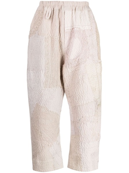  By Walid Gerald Linen Cropped Pants - Neutrals 