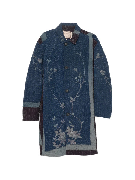  By Walid Silk Duster Coat - Blue 