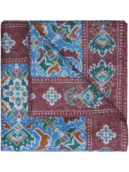  Cabana Fiamma Linen Square Tablecloth - Blue 