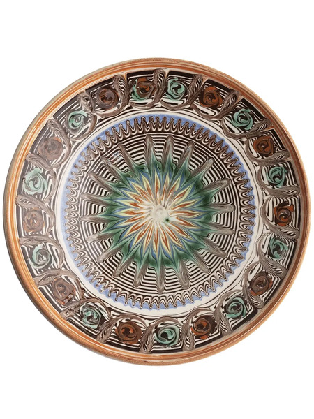  Cabana Horezu Ceramic Plate (21cm) - Neutrals 