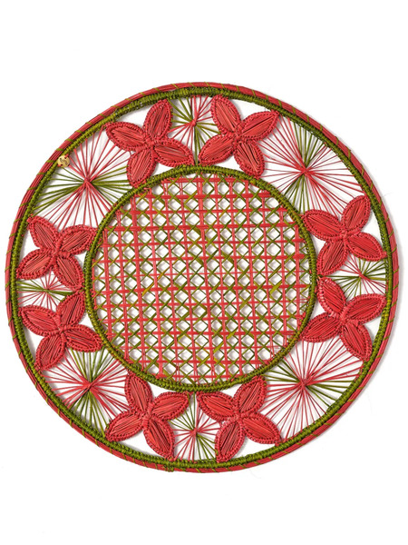  Cabana Louloudi Woven Placemat - Red 