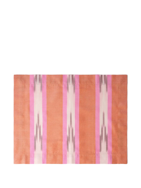  Cabana Sherbet Ikat Placemat - Orange 