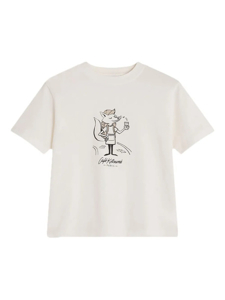  Café Kitsuné Graphic-print T-shirt - Neutrals 
