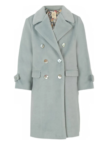  Caffe' D'orzo Double-breasted Coat - Grey 