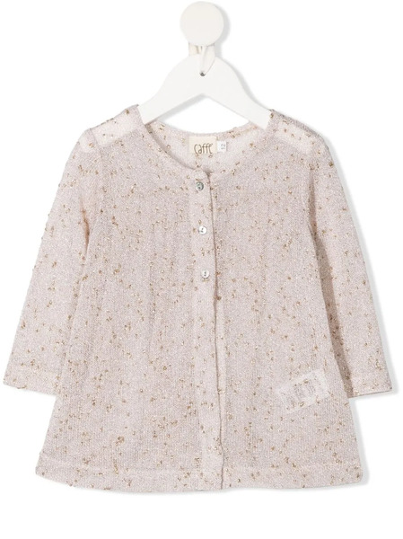  Caffe' D'orzo Melissa Metallic-thread Blouse - Neutrals 