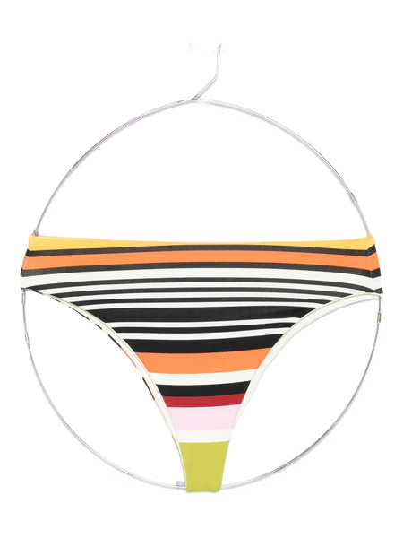  Cala De La Cruz Stripped-pattern Bikini Bottom - Black 