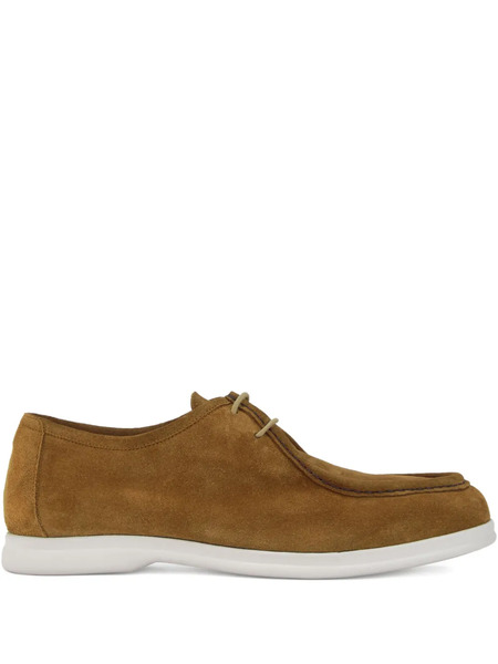  Calce Lace-up Suede Shoes - Brown 