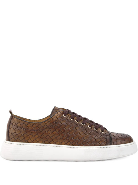  Calce Woven Leather Trainers - Brown 