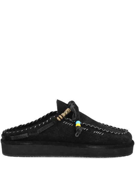  Caleb Paris Embroidery Mules - Black 