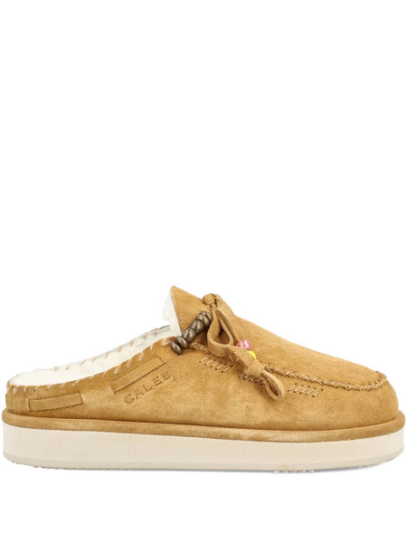  Caleb Paris Embroidery Mules - Brown 