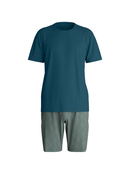  Calida Patterned Pajamas - Blue 