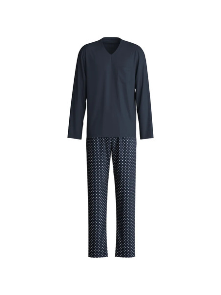  Calida Pocket Printed Pyjama Set - Blue 