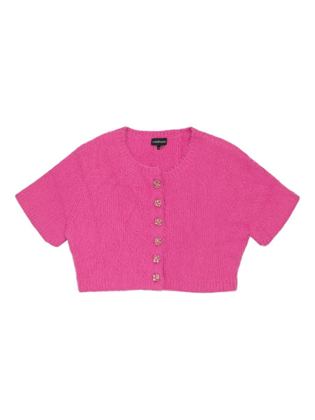  Callipygian Cropped Cardigan - Pink 