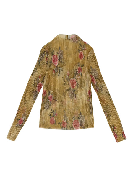  Callipygian Floral-print Top - Yellow 