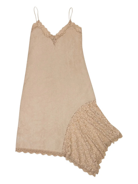  Callipygian Laced Midi Dress - Neutrals 