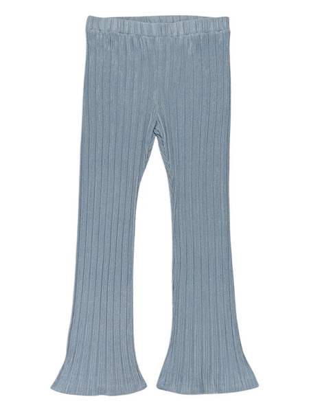  Callipygian Lurex Flared Trousers - Blue 