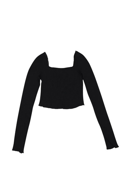  Callipygian Square-neck Top - Black 