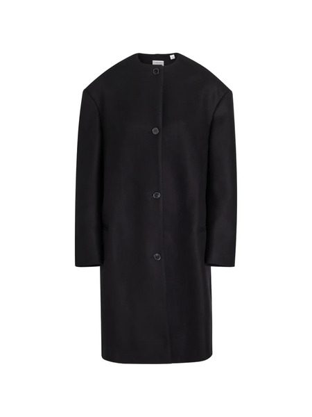  Calvin Klein Button Coat - Black 