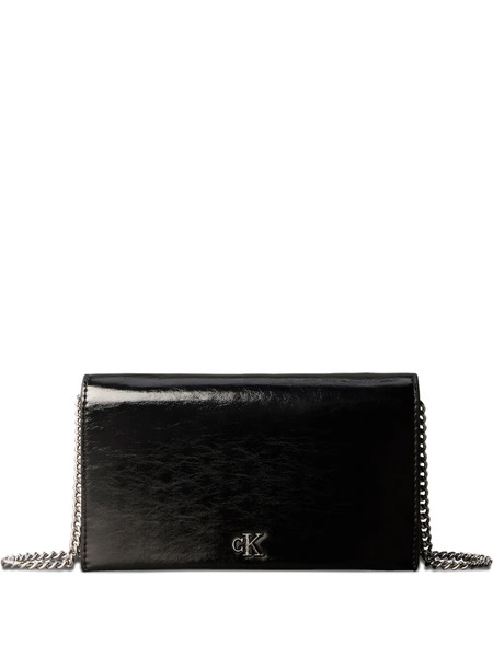  Calvin Klein Chain-strap Logo Wallet - Black 
