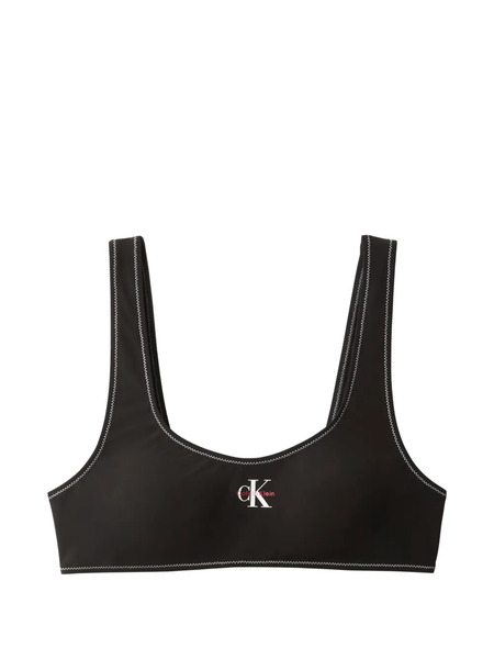  Calvin Klein Ck Monogram Bikini Top - Black 