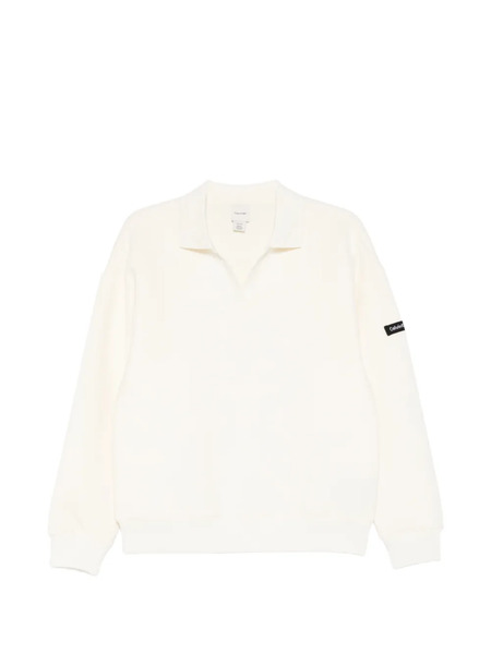  Calvin Klein Collar Long-sleeve Top - Neutrals 