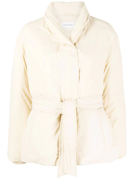  Calvin Klein Down Wrap Puffer Jacket - Neutrals 