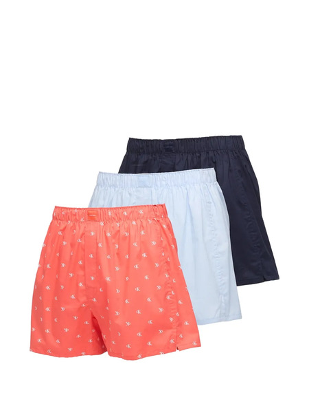  Calvin Klein Elasticated Boxers (pack Of Three) - Blue 