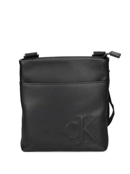  Calvin Klein Embossed-logo Messenger Bag - Black 