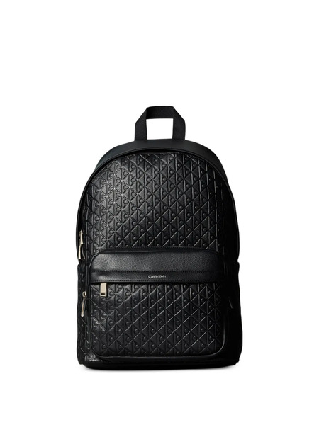  Calvin Klein Embossed Monogram Backpack - Black 