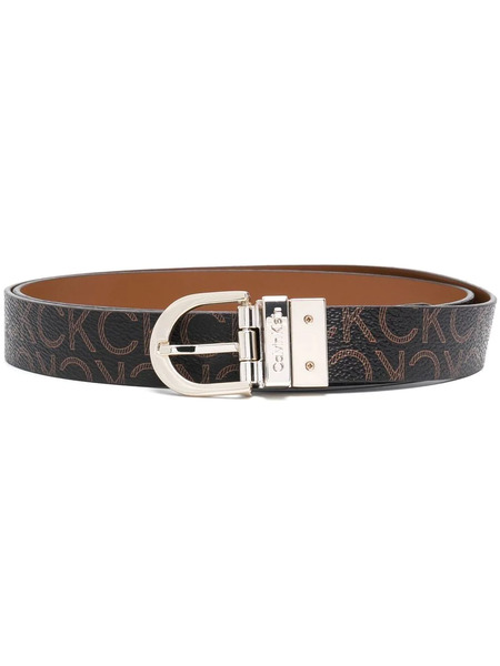  Calvin Klein Engraved-logo Buckle Belt - Brown 