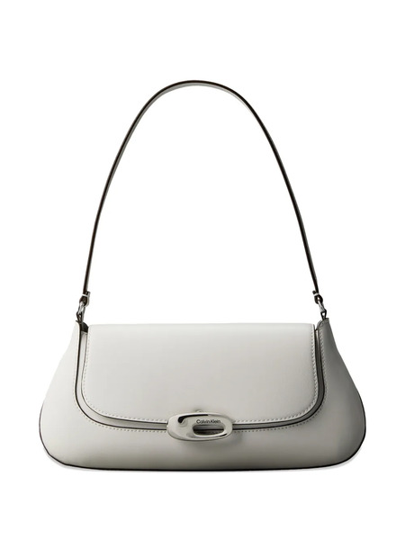  Calvin Klein Engraved-logo Shoulder Bag - White 