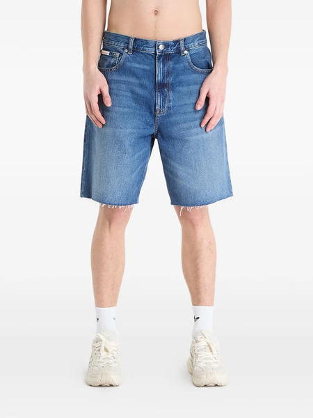  Calvin Klein Frayed Denim Shorts - Blue 