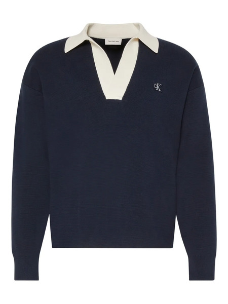  Calvin Klein Jeans Embroidered-logo Sweater - Blue 