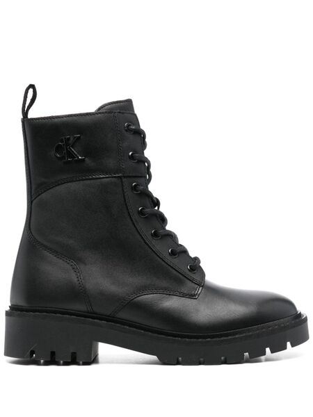  Calvin Klein Jeans Leather Boots - Black 