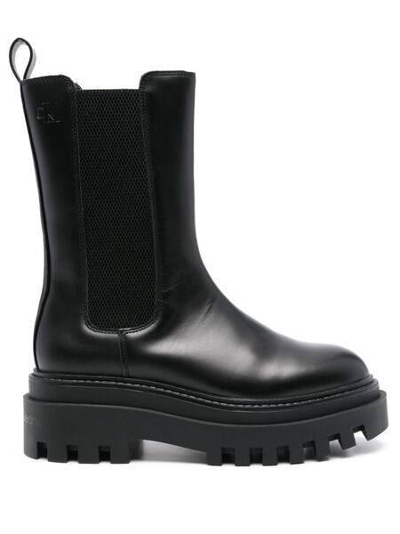  Calvin Klein Jeans Leather Boots - Black 