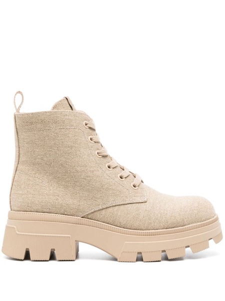  Calvin Klein Jeans 40mm Canvas Combat Boots - Neutrals 
