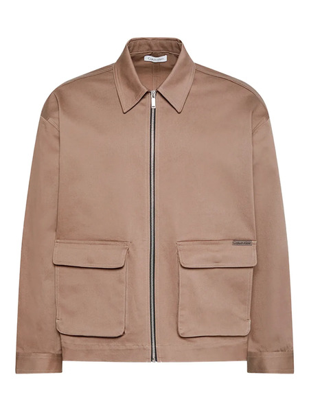  Calvin Klein Jeans Pocket Zip Jacket - Neutrals 