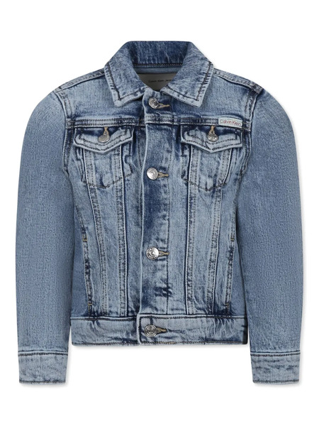 Calvin Klein Kids Logo-patch Denim Jacket - Blue 