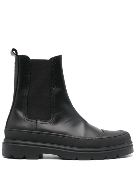  Calvin Klein Leather Chelsea Boots - Black 