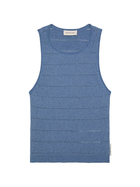  Calvin Klein Openwork-construction Top - Blue 