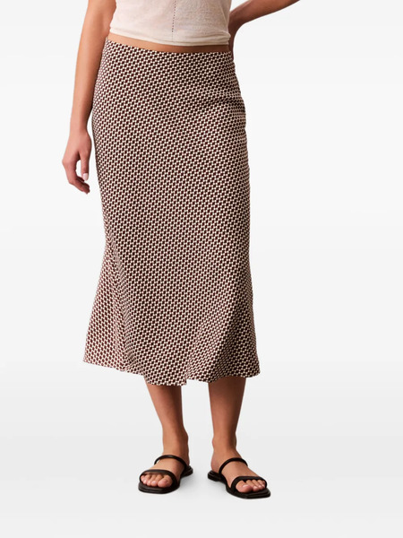  Calvin Klein Patterned Midi Skirt - Brown 