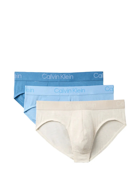  Calvin Klein Ultra Soft Modal Logo-detail Briefs (set Of Three) - Blue 