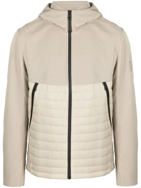  Calvin Klein Zip-up Padded Hooded Jacket - Neutrals 