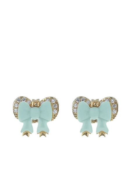  Cameo & Beyond Ribbon Stud Earrings - Gold 
