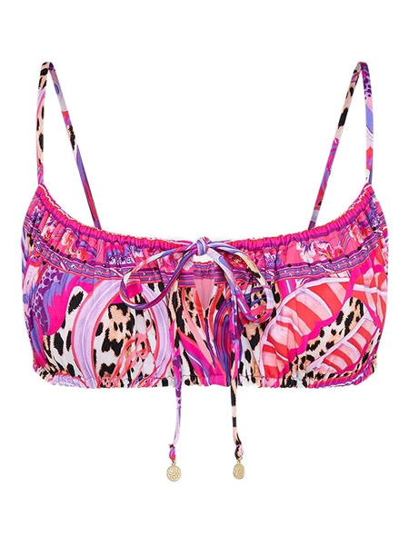  Camilla Abstract-print Bikini Top - Pink 
